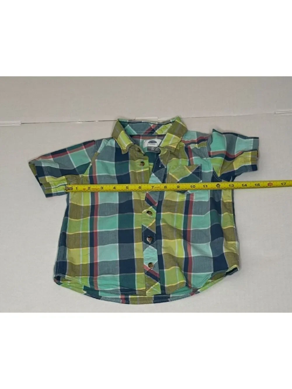 Old Navy Boys Plaid Short Sleeve Button-Up Shirt Size 4T